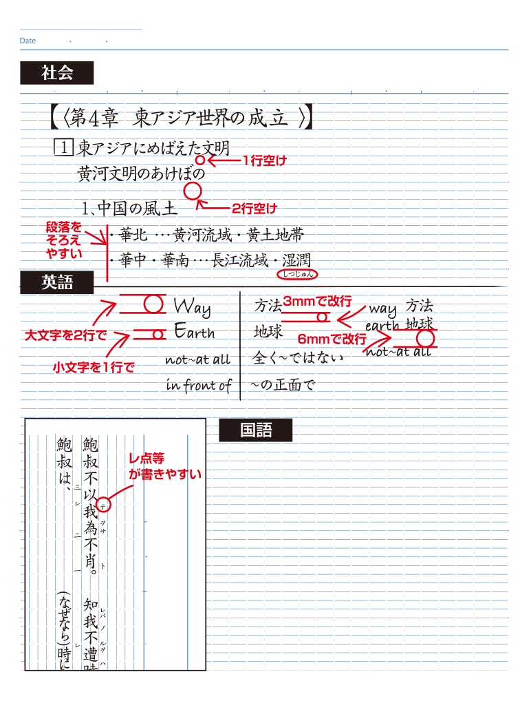 理数系科目ノートイメージ