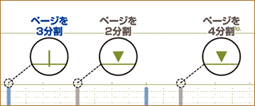 画面を区切って使う2、3、4分割目印画像