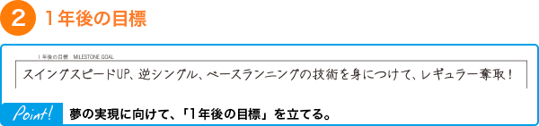 一年後の目標