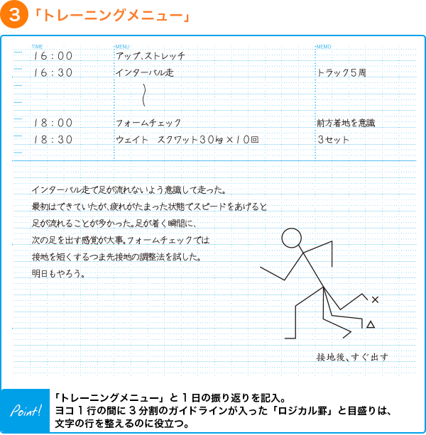 「トレーニングメニュー」